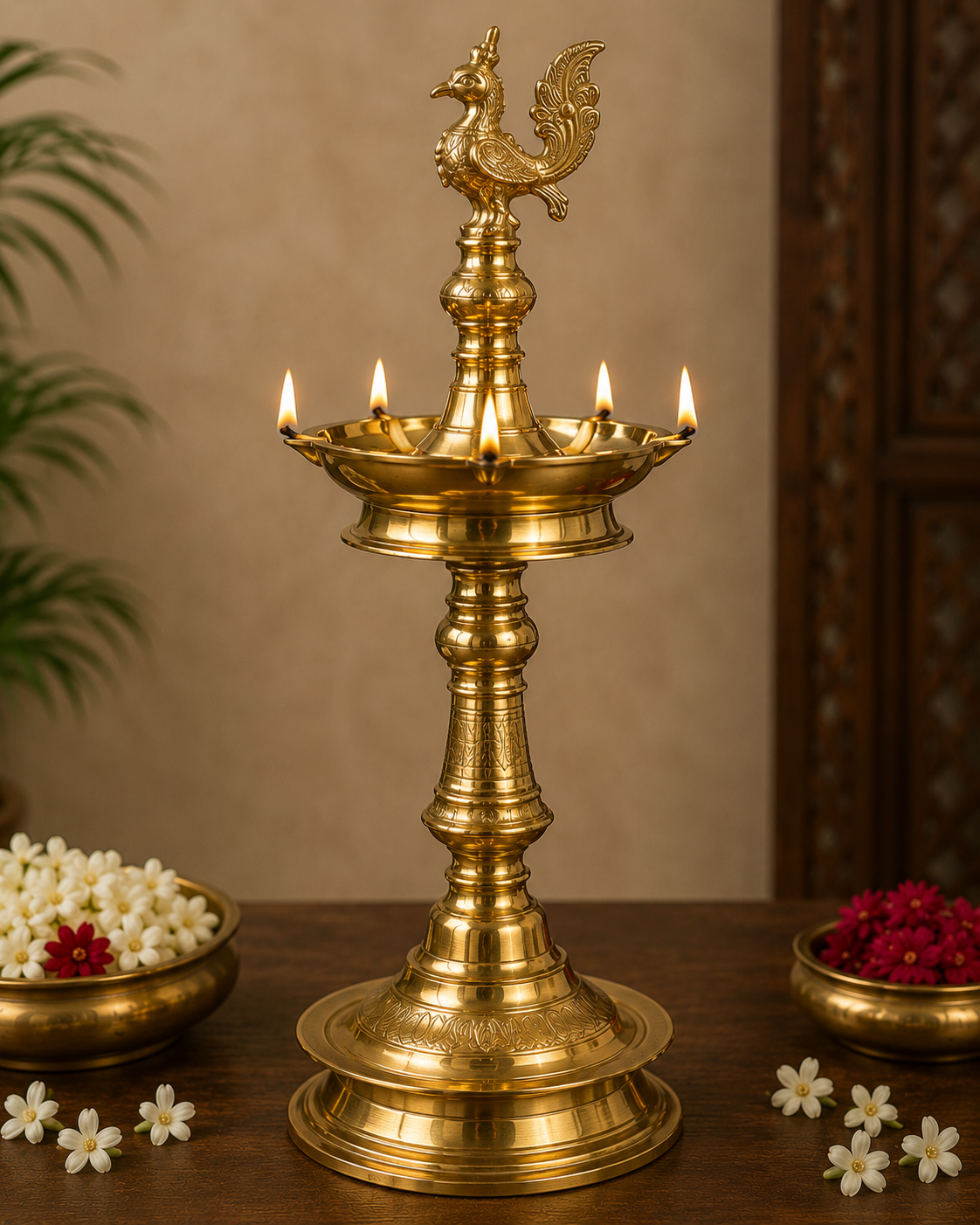 Nilavilakku Brass Lamp — Traditional Kerala Handicraft