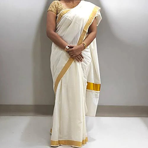Plain Kerala Saree